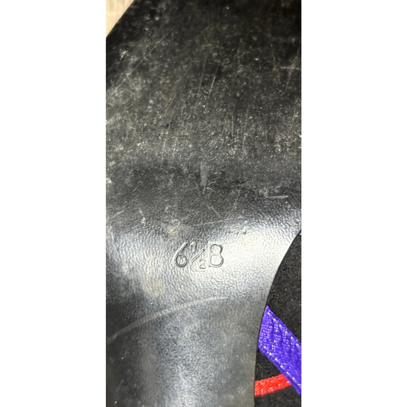 Pazzo Women's Black Multicolor Faux Suede 80's Punk Retro Heels Size 6.5B - Picture 14 of 15